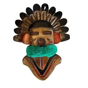 South American Figure Wooden Wall Mount H 20”